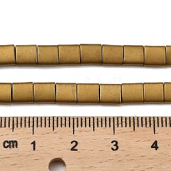 Fili di perline di ematite sintetica non magnetica satinata elettrolitica&nbsp;G-G089-B01-04