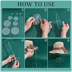 3 комплект акриловых полок для хранения шляп в 3 стилях&nbsp;ODIS-PH0001-84