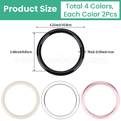 8 Stück 4 Farben Plastiktütengriffe&nbsp;DIY-CL0001-69
