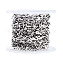 Chaînes à câbles texturées en acier inoxydable 304&nbsp;CHS-WH0020-004P
