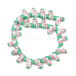 Окрашенные и нагретые стеклянные эмалевые бусины&nbsp;GLAA-B036-01