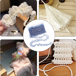 10 ярд плиссированной кружевной отделки из полиэстера OCOR-GF0003-52A