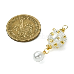 Подвески-слезинки из стеклянных бусин PALLOY-MZ00516