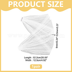1 Paar Polyester-Schulterschals für die Braut&nbsp;AJEW-ME0002-94A