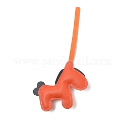 Pendentifs décoratifs en cuir PU à motif cheval&nbsp;HJEW-A012-01B