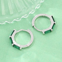 Créoles en laiton avec zircone cubique de micro pave&nbsp;KK-CBA8324-12P-02