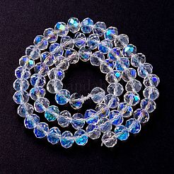 Гальванизируйте прозрачное стекло бисер нитей EGLA-YW0001-65B