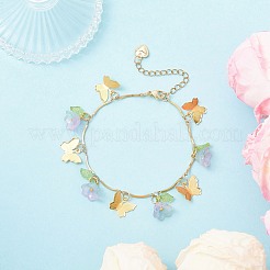 Браслеты с подвесками из нержавеющей стали 304 BJEW-JB12458