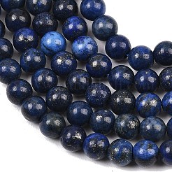 Крашеные естественный класс аа лазурит круглые пряди из бисера&nbsp;G-M290-6mm-AA
