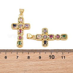 Pendentifs avec zircon cubiques à micro-pavés en laiton&nbsp;CU-CBADC6C-12G-03
