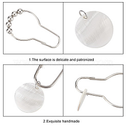 12шт железные кольца для занавески для душа для ванной комнаты HJEW-OC0001-19