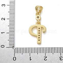 Латунные микро проложить кубического циркония подвески KK-M319-02G-P