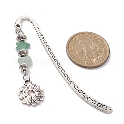 12 Stück Lesezeichen mit Anhänger aus Edelsteinsplittern und Perlen sowie Charms aus einer Legierung in verschiedenen Formen&nbsp;GG-CJ91EC-AS