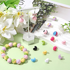 160шт 8 цвета непрозрачные акриловые бусины&nbsp;OACR-SC0002-57