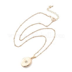 Ожерелья-медальоны из прозрачного кубического циркония&nbsp;LS-NJEW-A036-01C