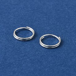 真鍮スプリットリング  ダブルループ丸カン  銀  7.5x1.2mm  内径：6.5mm&nbsp;KK-XCP0002-11S