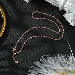 2 мм стойка покрытие латунная веревка цепь регулируемые слайдер ожерелья для женщин мужчин&nbsp;MAK-L044-06RG