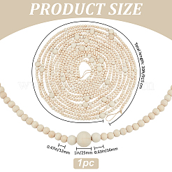 Деревянные бусины подвесные украшения для рождественских украшений&nbsp;HJEW-WH00207