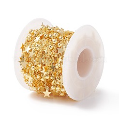 Латунные цепочки-сателлиты с подвесками в виде звезд CHC-P009-05G