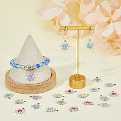 50шт 5 цвета сплава эмалевые подвески&nbsp;ENAM-FH0001-70