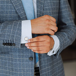 3 пара двухцветных латунных запонок BUTT-CA0001-22