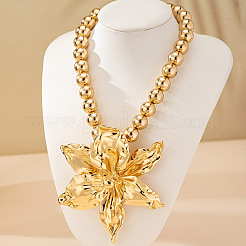 3d цветок сплав кулон круглый ccb пластиковые бусины ожерелья для женщин&nbsp;FS-WG582AE-01