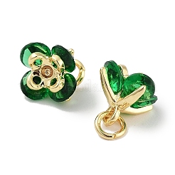 Adornos de latón micropavé de circonia cúbica&nbsp;KK-C051-14G-01