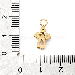 Ciondoli in acciaio inossidabile 304 con micro pavé di zirconi cubici&nbsp;X-STAS-P431-40A-G