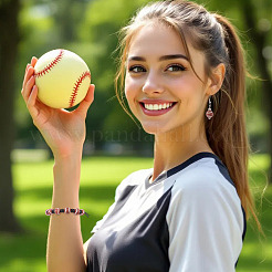 300 шт. напечатанные распылением непрозрачные акриловые европейские бусины&nbsp;SACR-TA0001-56