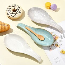 陶器の食器置き  台所用品ホルダー  スプーン用  取鍋  トング  グレー  232x98.5x25.5mm  内径：143.5x92mm&nbsp;PR-FZC5170-03