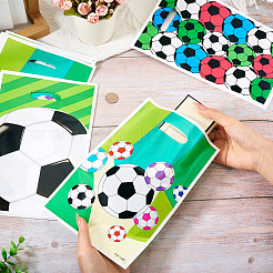 30 шт. 3 прямоугольных пластиковых подарочных пакета с принтом футбольного мяча и ручками-дырками&nbsp;ABAG-TA0001-82