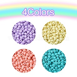 800 шт. 4 разных стиля 8/0 стеклянных круглых бусины&nbsp;SEED-FS0001-18C