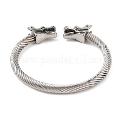 Offene Armreifen aus 304er Edelstahl für Männer&nbsp;BJEW-U001-06B-AS