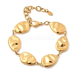 Armbänder aus strukturiertem 316L-Chirurgenstahl mit Gliederkette für Damen&nbsp;BJEW-D454-03G
