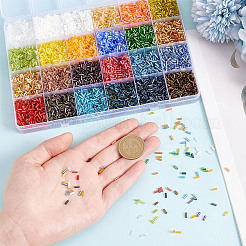 288 г наборы стеклянных бусин 24 стиля&nbsp;SEED-GO0001-08