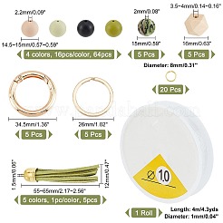 Kit de fabrication de porte-clés en perles à faire soi-même&nbsp;DIY-CA0004-42