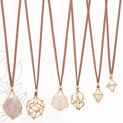 6 шт. 3 стиля ожерелья с держателем кристаллов MAK-SC0001-41G