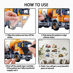 5 шт. 5 стиля полупрозрачные самоклеящиеся наклейки на стену из ПВХ STIC-WH0038-001
