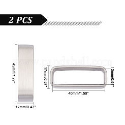 304 Edelstahl-Gürtelhalter Gürtelschlaufe Ring Schnalle Teile&nbsp;DIY-WH0304-355