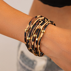 Mehrsträngige Armbänder aus PU-Leder mit Leopardenmuster für Damen&nbsp;LS-XT9904