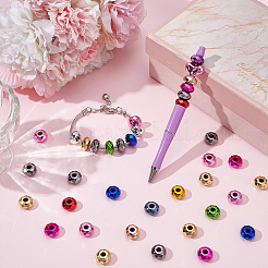 100 шт. УФ-покрытие акриловые европейские бусины&nbsp;OACR-UN0001-14