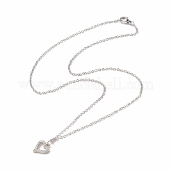 Колье из латуни с прозрачным кубическим цирконием&nbsp;NJEW-JN04250-01