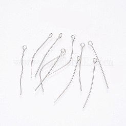 変色しにくい304ステンレススチール製アイピン  ステンレス鋼色  35mm  穴：2mm  ピン：0.8mm&nbsp;LS-STAS-D448-018P