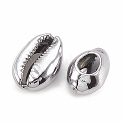 Бусины из натуральных раковин каури с гальваническим покрытием X-SSHEL-S258-06A