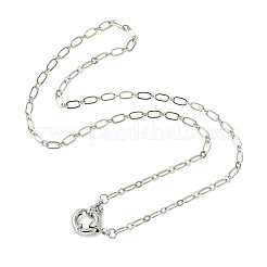 Colliers à maillons ovales en laiton de 3 mm&nbsp;NJEW-JN06455