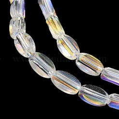 Стеклянные бусины с гальваническим покрытием  EGLA-P064-01A-AB02