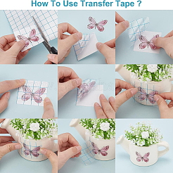 ПВХ прозрачная самоклеящаяся пленка для переноса DIY-WH0001-91