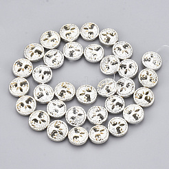 Гальванизировать немагнитных синтетический гематит бисер пряди X-G-T061-180S