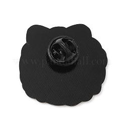 エナメルピン  バックパックの服のための電気泳動黒メッキ合金バッジ  クリスマスリース  30.5x31x1.5mm&nbsp;JEWB-A014-01B