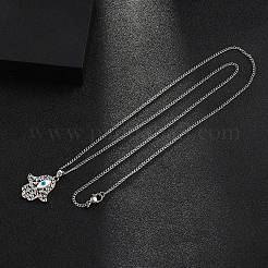 Ожерелье с кулоном из кубического циркония&nbsp;NJEW-M211-04B-P